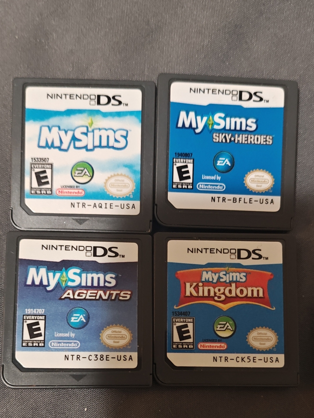 4 Nintendo DS MY Sims Game Set - (Original, Sky-Heros, Agents, and Kindom)